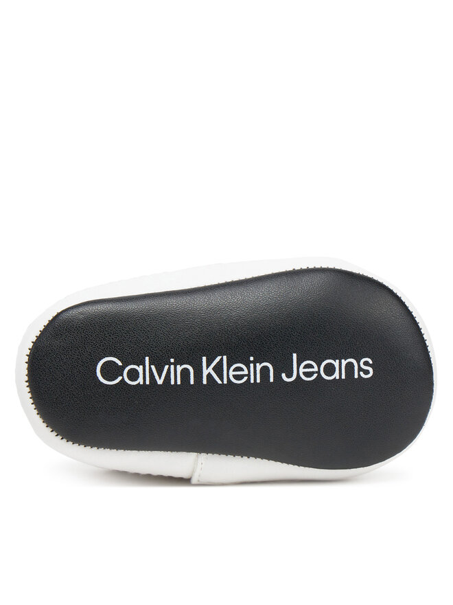 Calvin Klein Jeans Sneakersy Calvin Klein Jeans Low Cut Velcro V0B9-82070-1582 Biały