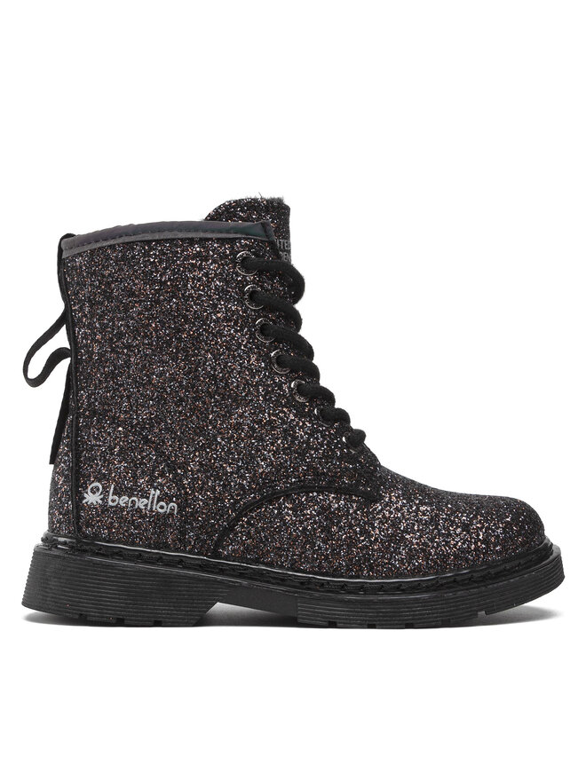 United Colors Of Benetton Ορειβατικά παπούτσια United Colors Of Benetton Bridge Glitter BTK128304 Μαύρο