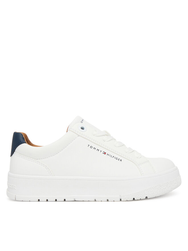 Tommy Hilfiger Сникърси Tommy Hilfiger Low Cut Lace Up Sneaker T3X9-34091-1355 D Бял