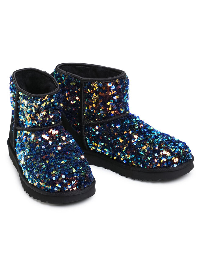 Ugg Μπότες Χιονιού Ugg W Classic Mini Stellar Sequin 1112515 Μαύρο