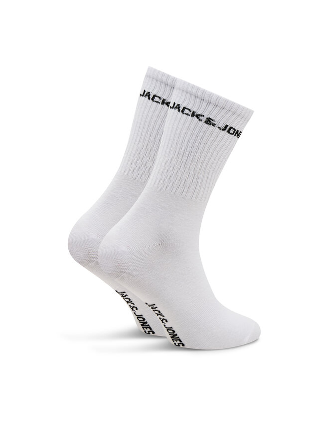 Jack&Jones Zestaw 3 par wysokich skarpet męskich Jack&Jones Melvin 12260083 Biały