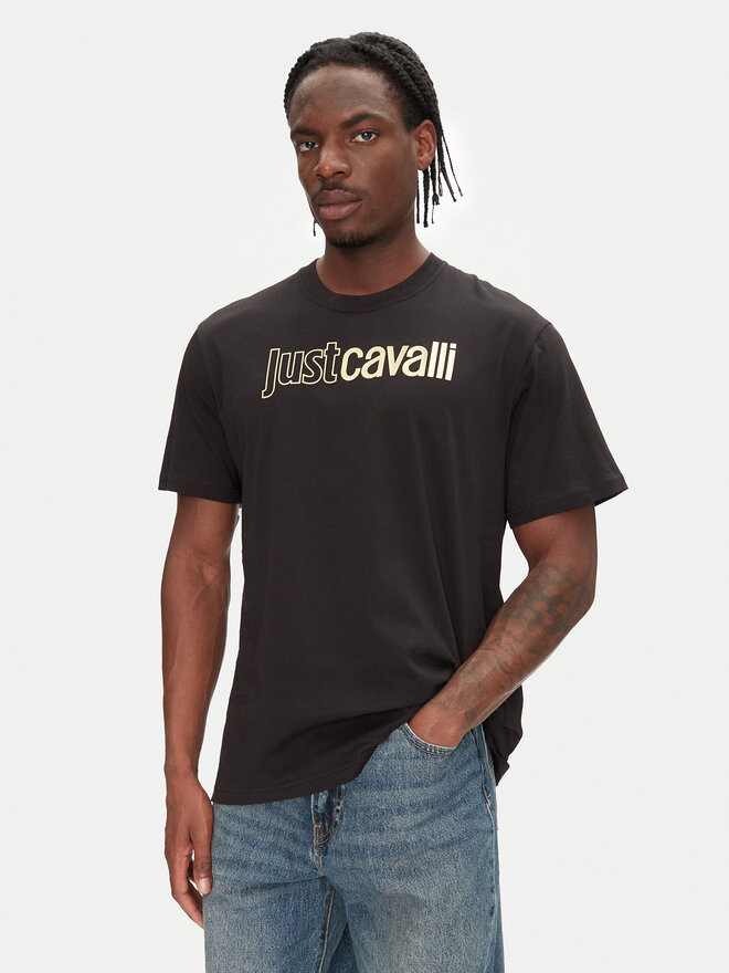 Just Cavalli Just Cavalli T-Shirt 78OAHT16 Μαύρο Regular Fit