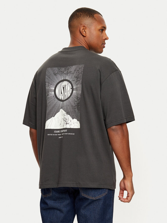 Mustang Mustang T-Shirt Akron 1015833 Grau Relaxed Fit