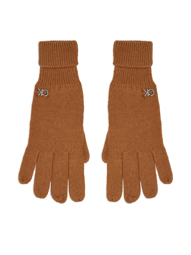Calvin Klein Ženske rokavice Calvin Klein Chunky K60K612618 Rjava