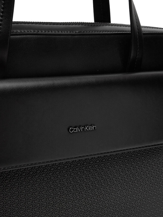 Calvin Klein Taška na laptop Calvin Klein Vertical Lines K50K512257 Čierna