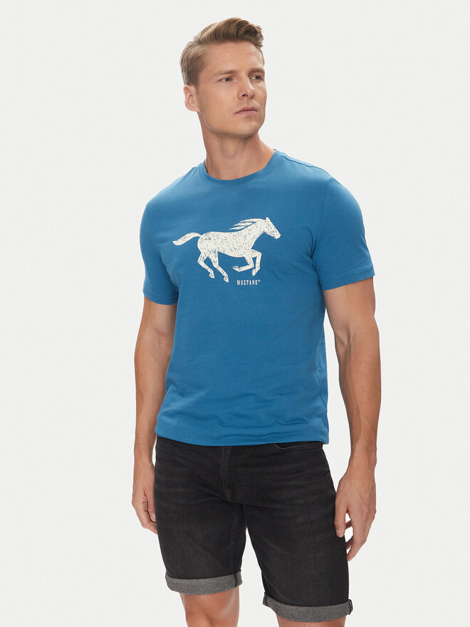 Mustang Mustang T-Shirt Austin 1016483 Μπλε Regular Fit