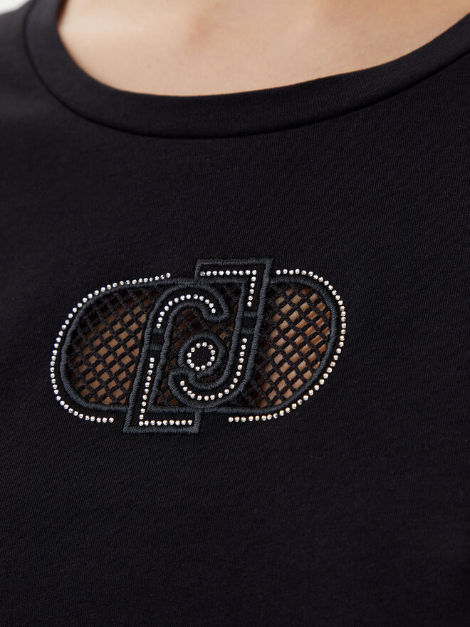 Liu Jo Sport Liu Jo Sport Póló TA5180 JS923 Fekete Regular Fit