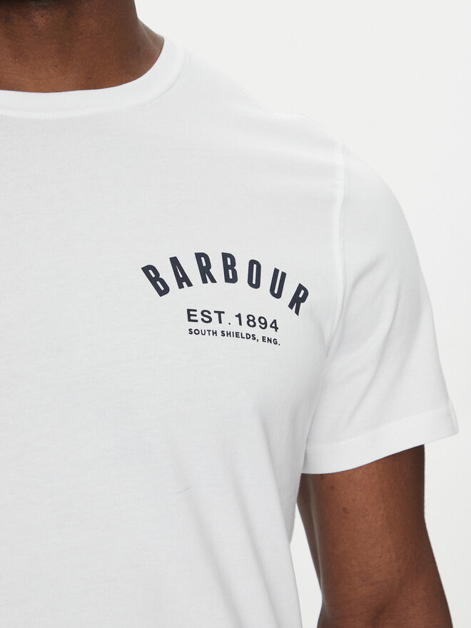 Barbour Barbour Marškinėliai Preppy MTS0502WH11 Balta Tailored Fit