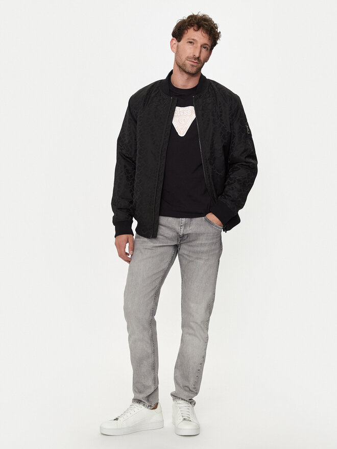Guess Guess Marškinėliai M4YI35 J1314 Juoda Slim Fit