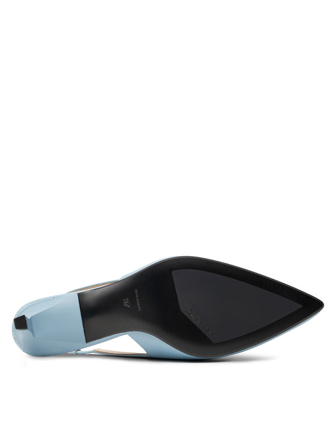 Calvin Klein Sandále Calvin Klein Heel Slingback Pump 50 Pearl Lth HW0HW02069 Modrá