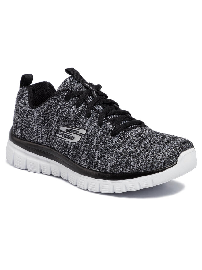 Skechers Sneakersy Skechers Twisted Fortune 12614/BKW Šedá