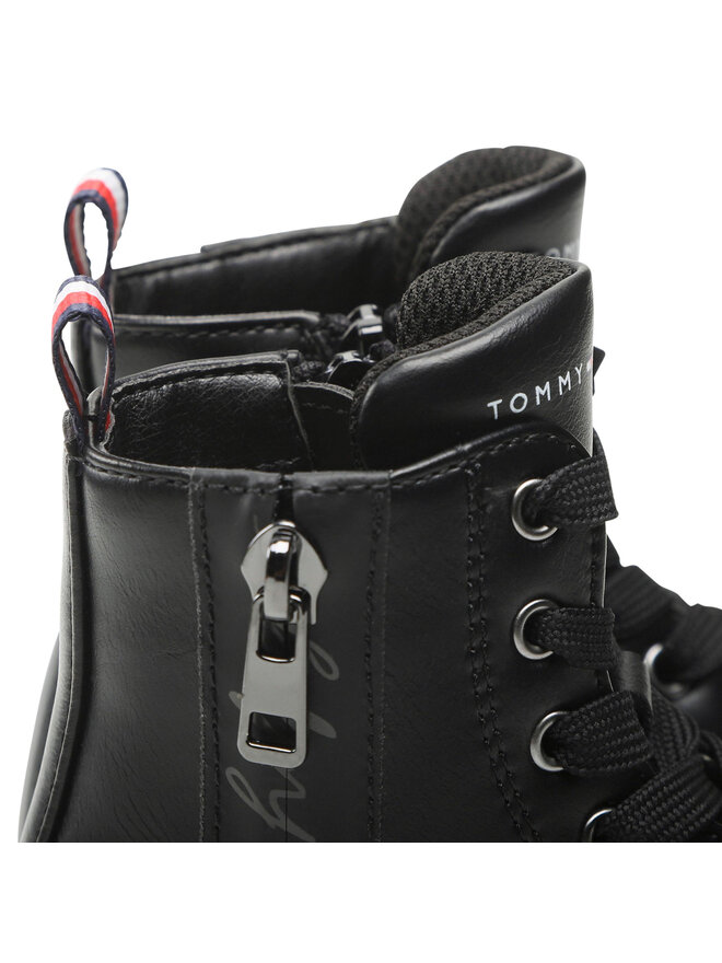 Tommy Hilfiger Туристически oбувки Tommy Hilfiger Lace-Up Bootie T1A5-32370-1355 S Черен