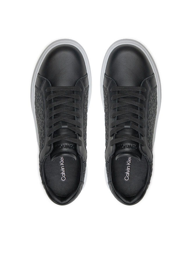 Calvin Klein Sneakers Calvin Klein Low Top Lace Up Lth Mono HM0HM01498 Nero