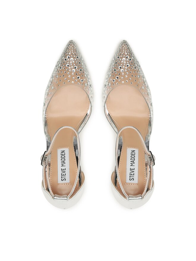 Steve Madden Szpilki Steve Madden Ravaged Sandal SM11002564 SM11002564-751 Srebrny