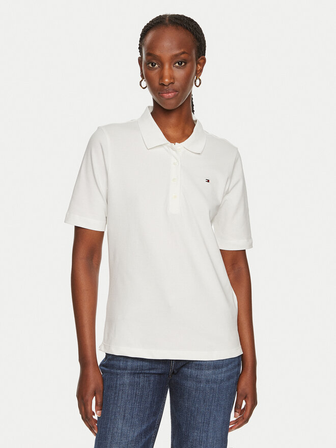 Tommy Hilfiger Tommy Hilfiger Poloshirt 1985 WW0WW43224 Écru Regular Fit