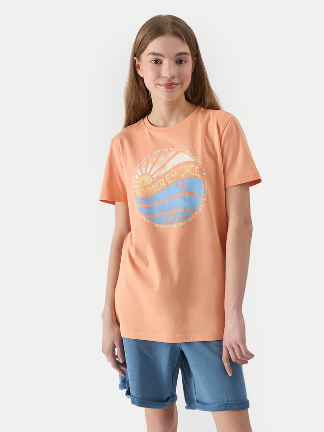 4F 4F Camiseta 4FJWSS24TTSHM1135 Naranja Regular Fit