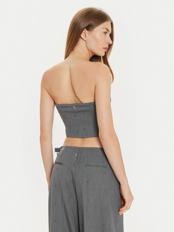 TWINSET TWINSET Top 242AM2044 Grau Slim Fit