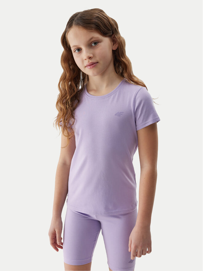4F 4F Marškinėliai 4FJWSS24TTSHF1110 Violetinė Regular Fit