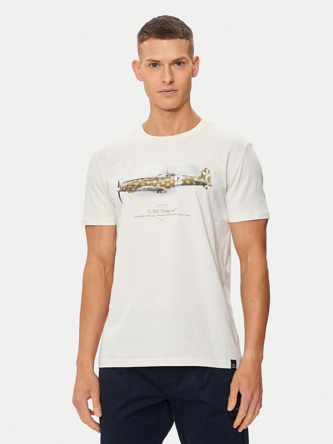 Aeronautica Militare Aeronautica Militare Camiseta 241TS2256J607 Blanco Regular Fit