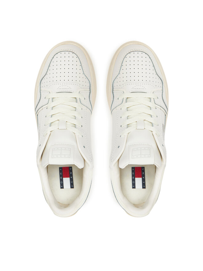Tommy Jeans Sneakersy Tommy Jeans Tjw Retro Basket Flatform EN0EN02840 Écru