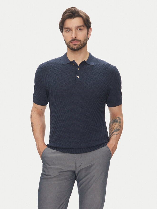Pierre Cardin Pierre Cardin Poloshirt C5 51314.5094 Dunkelblau Slim Fit