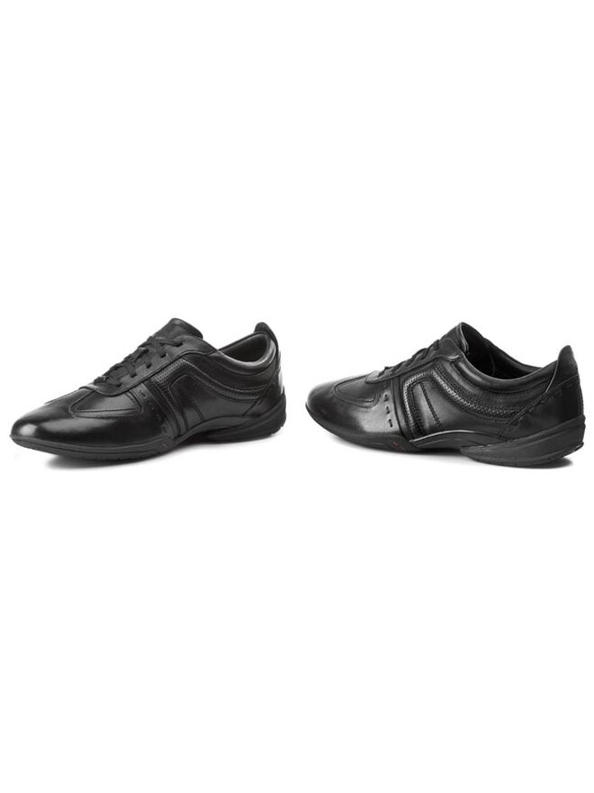 Clarks flux spring black leather on sale