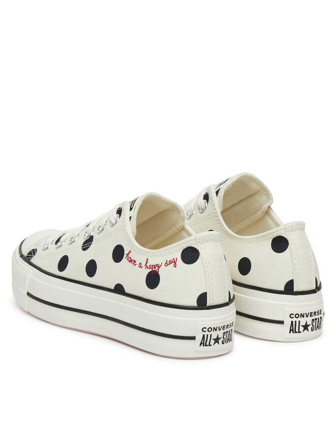 Converse Sneakers aus Stoff Converse Chuck Taylor All Star Lift Platform Polka Dots A10689C Beige