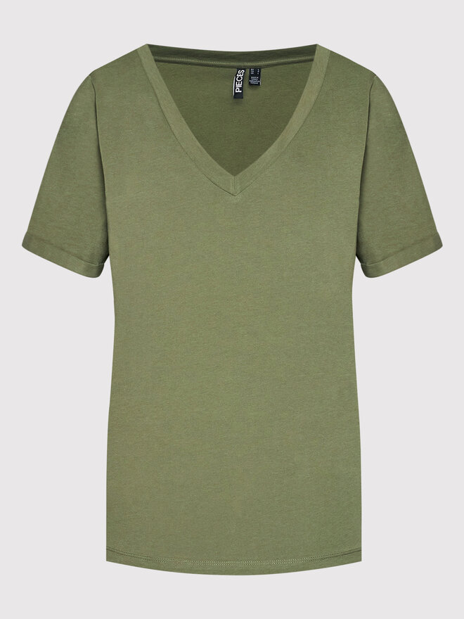 Pieces Pieces Camiseta Ria 17120455 Verde Regular Fit