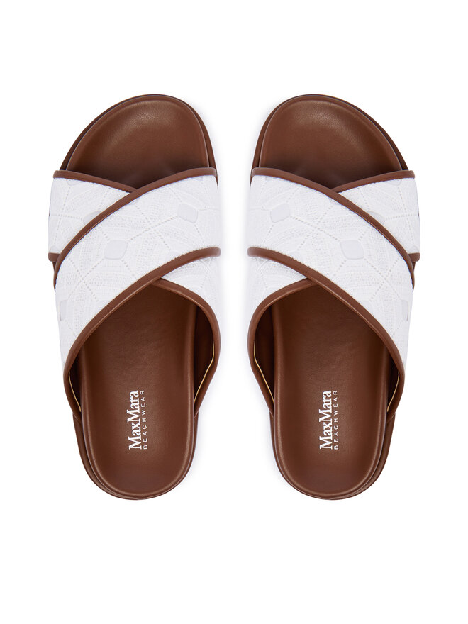 Max Mara Beachwear Pantoletten Max Mara Beachwear Peonie 2616521019650 Weiß
