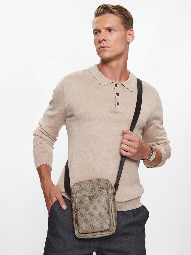Guess Maža rankinė Guess Vezzola Smart HMEVZL P3163 Smėlio