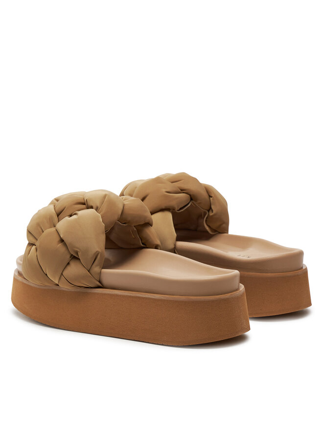 Inuikii Klapki Inuikii Puffer Braided 70103-177 Brązowy