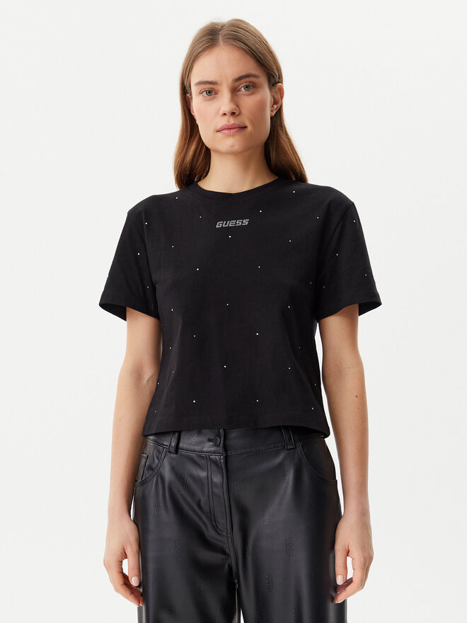 Guess Guess Marškinėliai V5GI00 I3Z14 Juoda Regular Fit