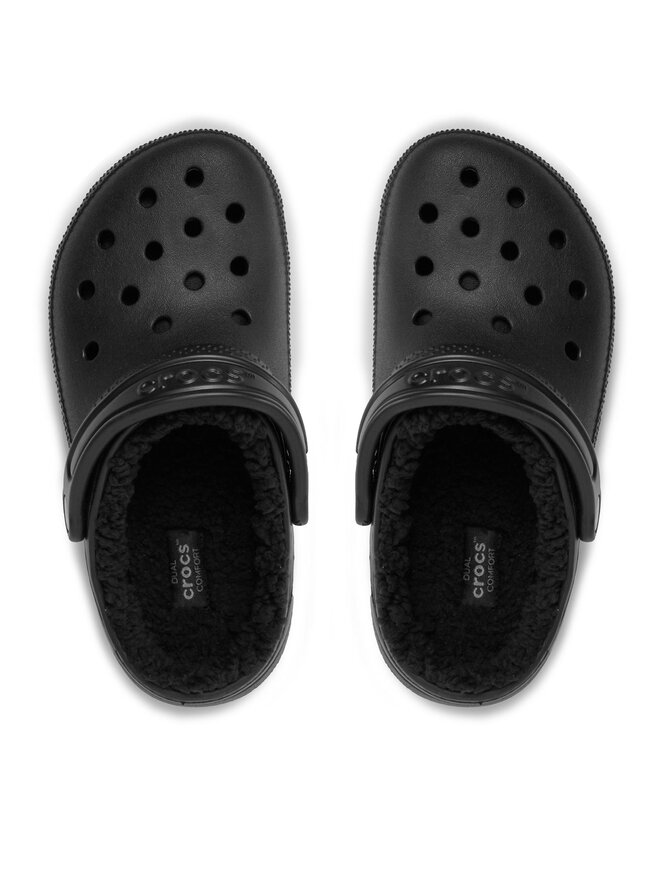 Crocs Pantoletten Crocs Classic Lined Clog 203591 Schwarz