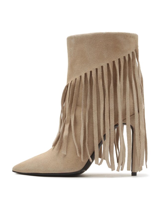 PINKO Cizme și botine cowboy PINKO Olympe Tronchetto PE 23 BLKS1 100573 A0N8 Bej