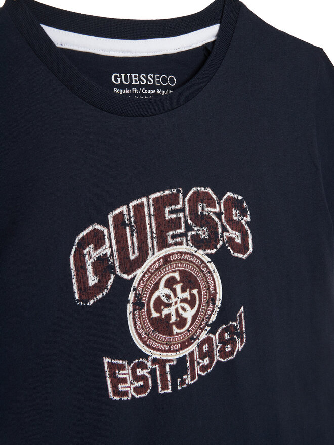 Guess Guess Футболка L6RI13 K8HM4 Cиній Regular Fit