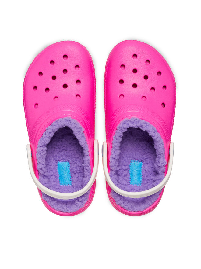 Crocs Klapki Crocs Classic Lined Clog Kids 207010 Różowy