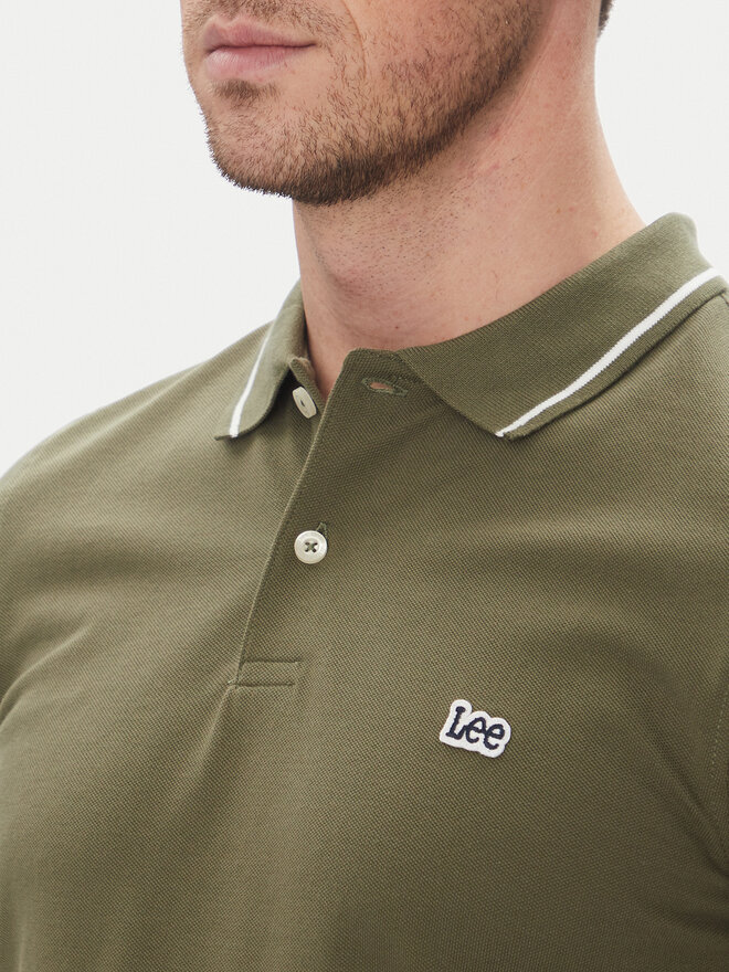 Lee Lee Pólóing Pique 112363855 Zöld Regular Fit