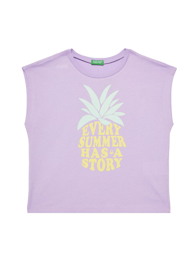 United Colors Of Benetton United Colors Of Benetton Marškinėliai 3JERC10PB Violetinė Regular Fit