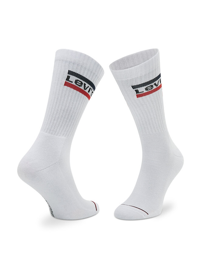 Levi's® Zestaw 2 par wysokich skarpet unisex Levi's® 902012001 Biały