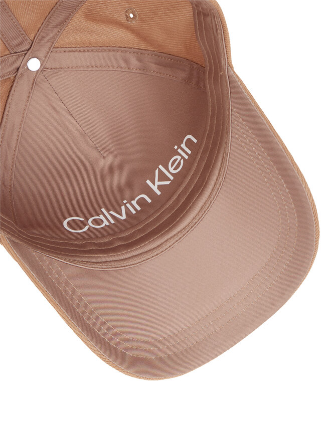 Calvin Klein Czapka z daszkiem Calvin Klein Corduroy Cotton Cap K60K612894 Brązowy