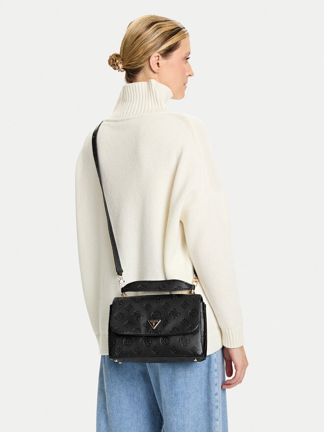 Guess Handtasche Guess Tisha HWPD77 64200 Schwarz