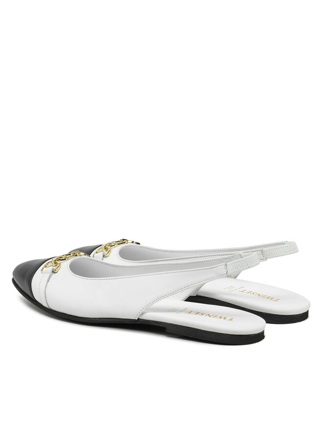 TWINSET Baleriny TWINSET 251GCJ026 Biały