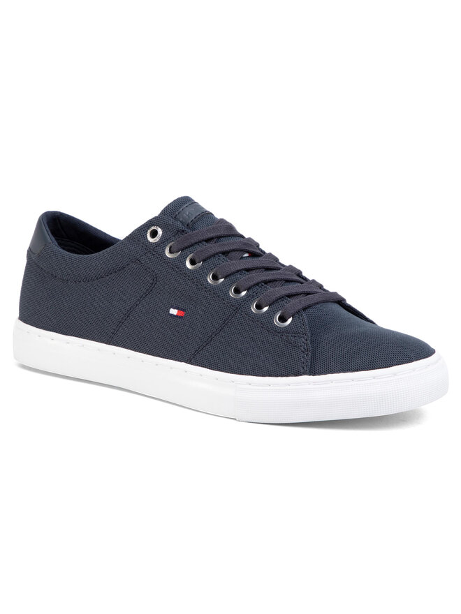 Tommy Hilfiger Sneakers aus Stoff Tommy Hilfiger Seasonal Textile Sneaker FM0FM02687 Dunkelblau