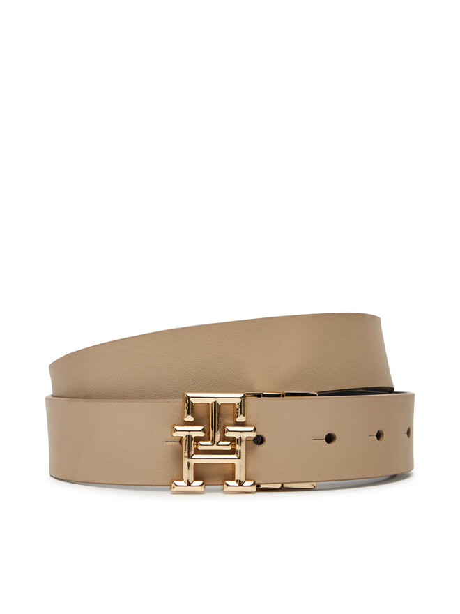 Tommy Hilfiger Dámsky opasok Tommy Hilfiger Th Logo Rev 3.0 AW0AW17247 Tmavomodrá