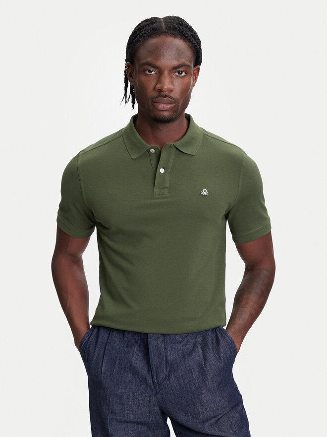 United Colors Of Benetton United Colors Of Benetton Pólóing 3089J3179 Zöld Regular Fit