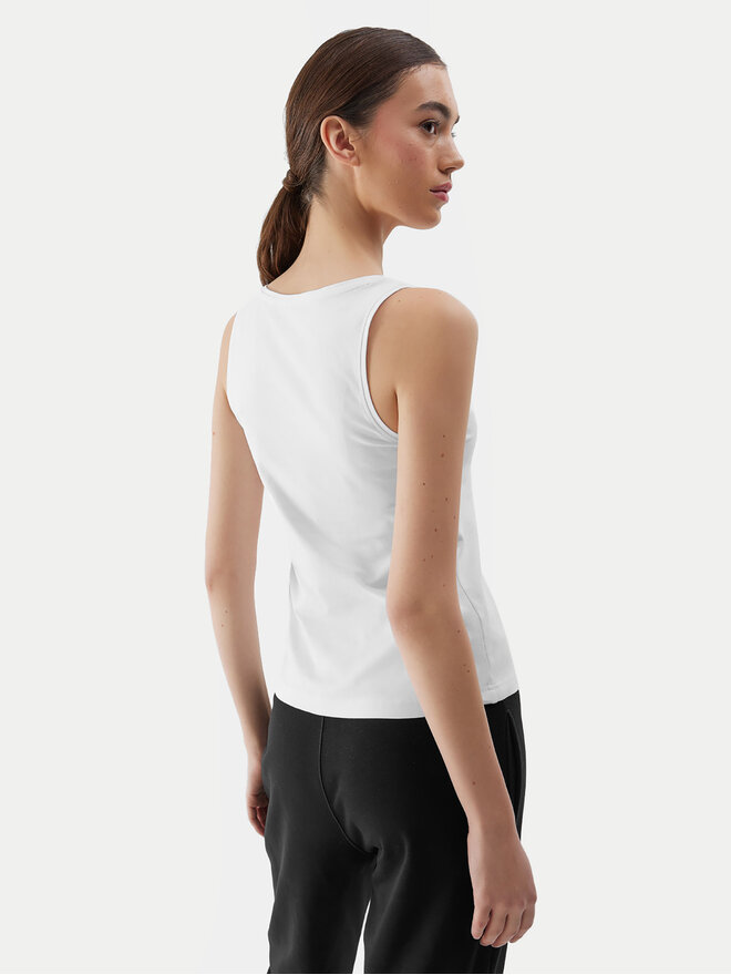 4F 4F Τοπ 4FWSS24TSLEF041 Λευκό Slim Fit