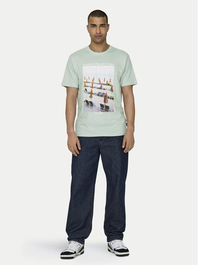 Only & Sons Only & Sons Camiseta Kolton 22028735 Verde Regular Fit