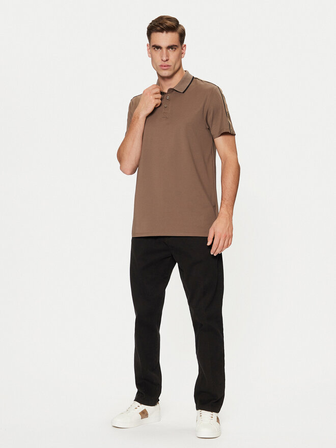 Guess Guess Polo marškinėliai M4YP40 KARS0 Ruda Regular Fit
