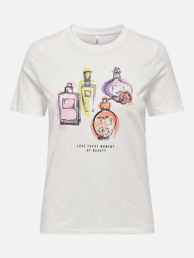 ONLY ONLY Camiseta Pretty 15316596 Blanco Regular Fit