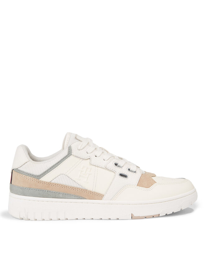 Tommy Hilfiger Sneakersy Tommy Hilfiger Th Basket Better Ii Lth Mix FM0FM04794 Beżowy